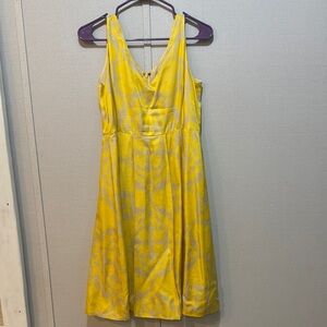 Tory Burch Yellow Silver Halter Midi Dress